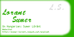 lorant sumer business card